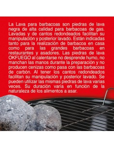 Okfuego lava volcanica barbacoa gas 4 kg 2