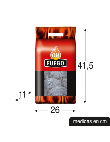 Okfuego lava volcanica barbacoa gas 4 kg