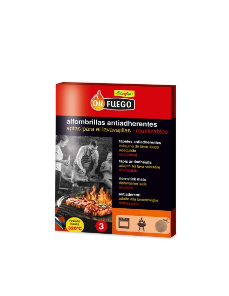 Alfombrilla antiadherente para bbq, 3 unidades