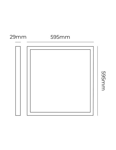 Panel led 40 w 6400 k 4300 lm luz fria 59,5 x...