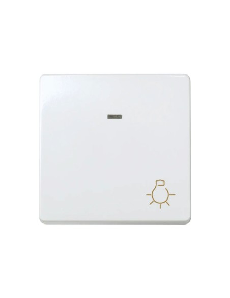 Pulsador ancho luminoso serie 27 blanco