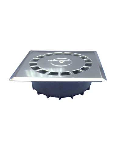Sumidero pvc sifonico vertical estandar inoxidable t-88 i 20 x 20 cm / 216 x 216 x 70 mm / ø110 - 90 mm