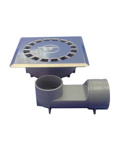 Sumidero pvc sifonico 360º estándar inoxidable t-88 vhi 10 x 10 cm / 118 x 118 x 45 mm / ø40 mm