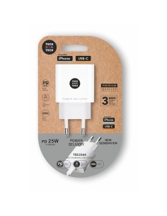 Cargador 25 w ultrarrápido usb-c blanco