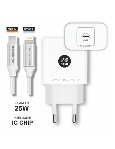 Cargador 25 w ultrarrápido pd + cable nylon...