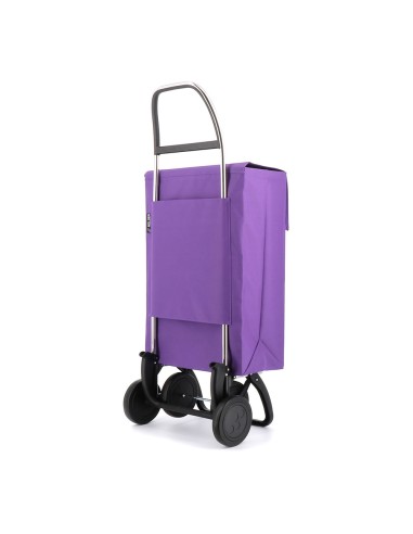 Carro de la compra jean ln 4 ruedas malva