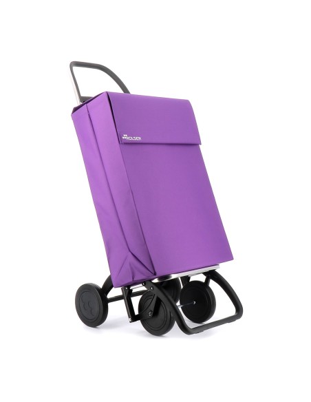 Carro de la compra jean ln 4 ruedas malva