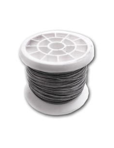 Alambre forrado con bobina n° 6 plateado, calibre 0,40 mm x 50 m