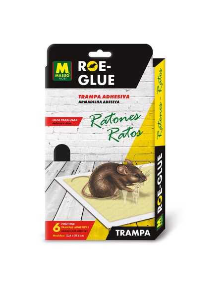 Trampa adhesiva ratones, 6 uds