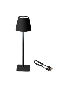 Lámpara led de mesa recargable para exterior y interior color 37 cm negro