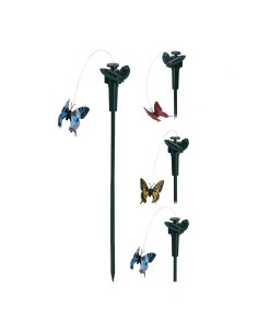 Figura stick jardin solar mariposa movimiento, colores surtidos