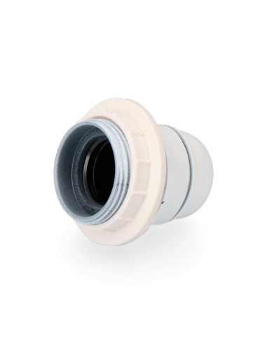 Portalámparas semiroscado e-27 + arandela blanco (envasado)