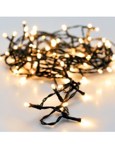 Guirnalda fija 180 leds blanco calido fija 220v ip44 16,5m