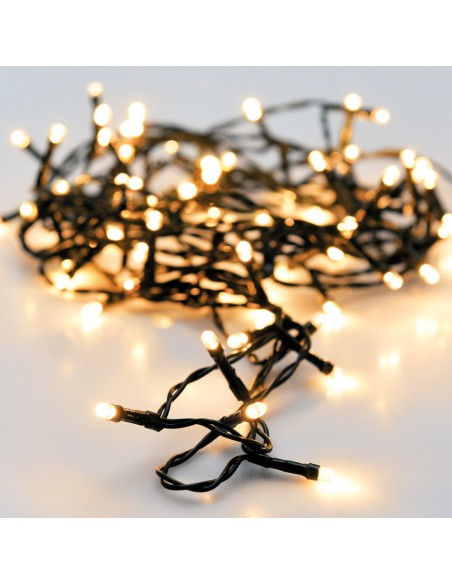 Guirnalda fija 320 leds blanco calido 220v 27m ip44