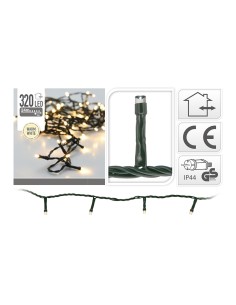 Guirnalda fija 320 leds blanco calido 220v 27m ip44 2