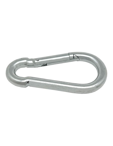 Mosquetón bombero sin seguro, msq01, acero galvanizado, 7 x 70 mm. 2 unidades