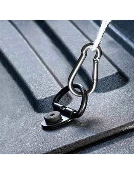 Mosquetón bombero sin seguro, msq01, acero galvanizado, 9 x 90 mm