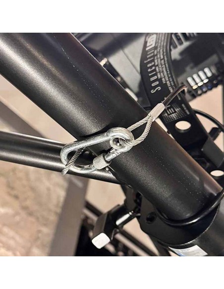 Mosquetón bombero con seguro, msq02, acero galvanizado, 9 x 90 mm