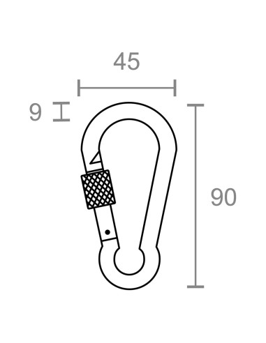 Mosquetón bombero con seguro, msq02, acero...