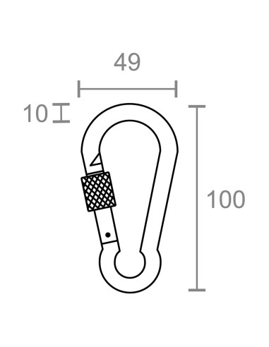 Mosquetón bombero con seguro, msq02, acero...