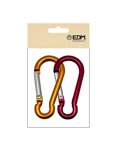 Mosquetón msq04, aluminio, colores surtidos, 6...