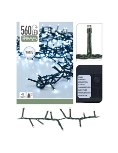 Guirnalda "tipo espino" multifuncion 560 leds luz fria (ip44 exterior) 14m 2