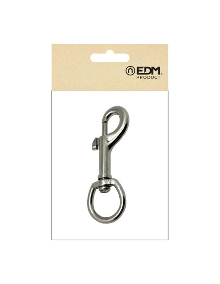 Mosquetón llavero anilla, msq05, acero niquelado, 82 mm, 3/4"