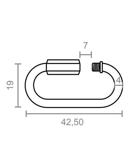 Eslabón rápido esl01, acero galvanizado, 4 mm. 2 unidades