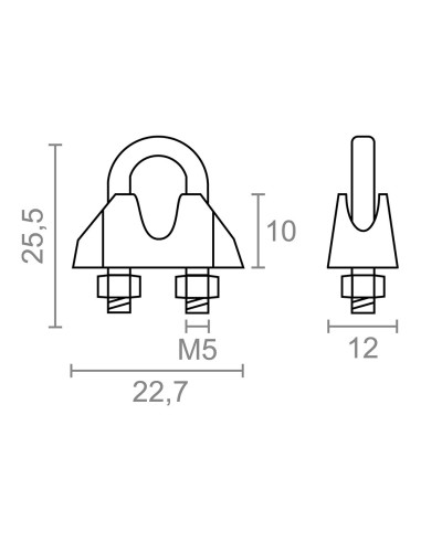Sujetacable din-741 sjt01, acero galvanizado,...