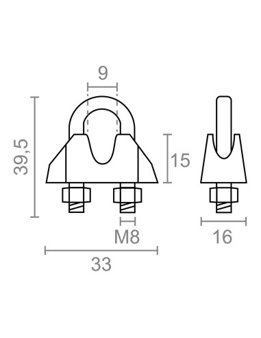 Sujetacable din-741 sjt01, acero galvanizado,...
