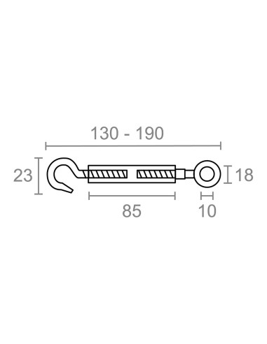 Tensor gancho-anilla din-1480 tns01, acero...