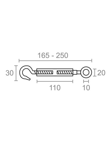 Tensor gancho-anilla din-1480 tns01, acero...