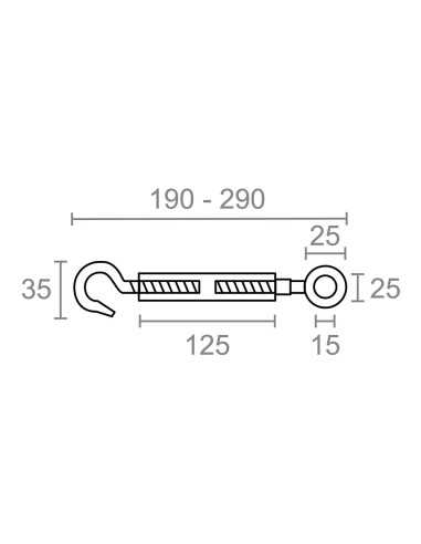 Tensor gancho-anilla din-1480 tns01, acero...