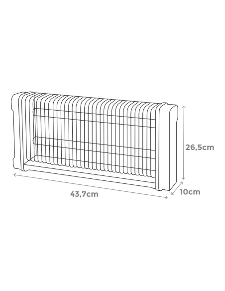 Mata insectos profesional eléctrico 2x10w 80m² 43,7x10x26,5cm 340° color negro edm
