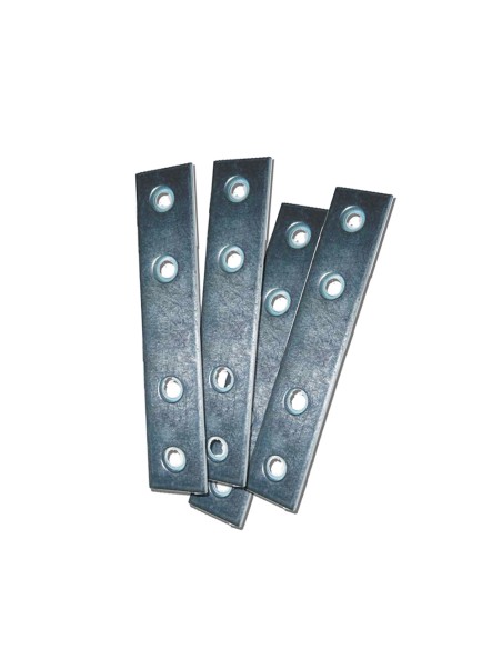 Placa recta unión plc02, acero zincado, 40 x 15 x 2 mm. 4 unidades