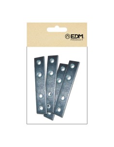 Placa recta unión plc02, acero zincado, 60 x 15 x 2 mm. 4 unidades 2