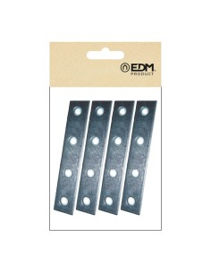 Placa recta unión plc02, acero zincado, 120 x 15 x 2 mm. 4 unidades 2