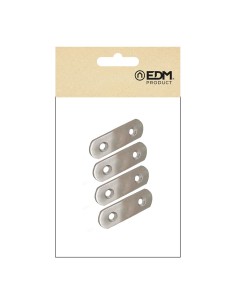 Placa recta unión plc14, acero inoxidable, 40 x 16 x 1,5 mm. 4 unidades 2