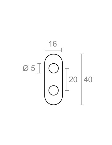 Placa recta unión plc14, acero inoxidable, 40 x...