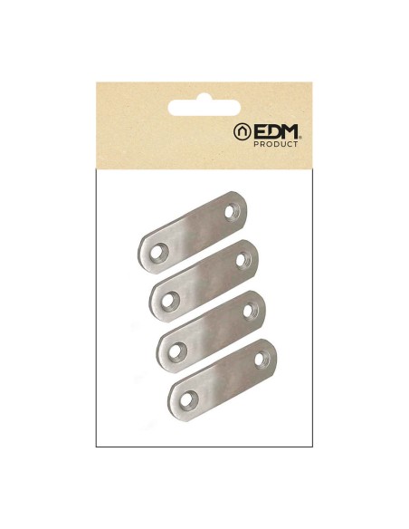 Placa recta unión plc14, acero inoxidable, 60 x 16 x 1,5 mm. 4 unidades