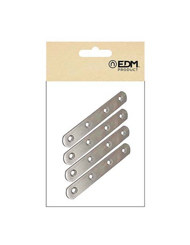 Placa recta unión plc14, acero inoxidable, 100...