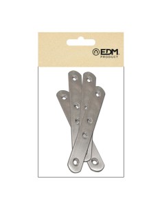 Placa recta unión plc14, acero inoxidable, 120 x 19 x 2 mm. 4 unidades 2