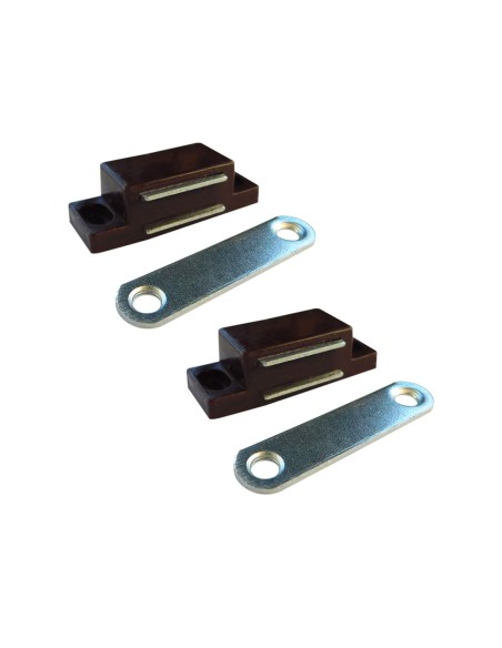 Cierre magnético im02, marrón, 42 x 18 mm, 2 unidades