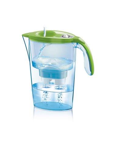 Jarra stream (2,3 l) verde + 2 filtros bi-flux
