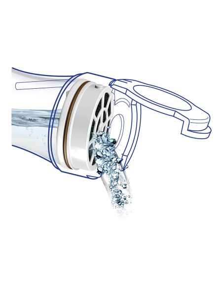 Botella filtración instantánea de vidrio de 1 l con 1 filtro