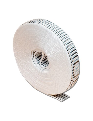 Cinta persiana pr26, blanca con moteado negro, 18 mm x 6 m