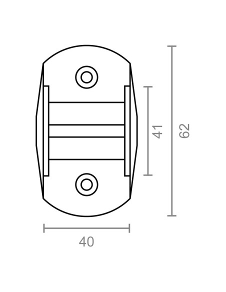Guia cinta persiana plástico pr10 blanco