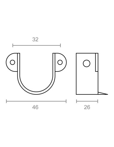 Soporte pincho pr14 zincado