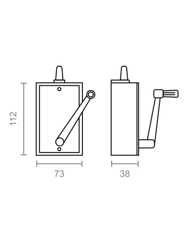 Torno persiana empotrado pr17 20 kg blanco