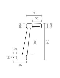 Manilla para torno persiana pr27 40 kg blanco 2